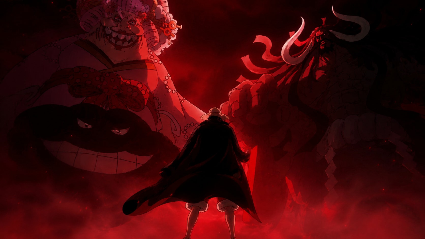 Luffy vs Kaido & Big Mom | One Piece 4K Wallpaper High Quality Wallpaper