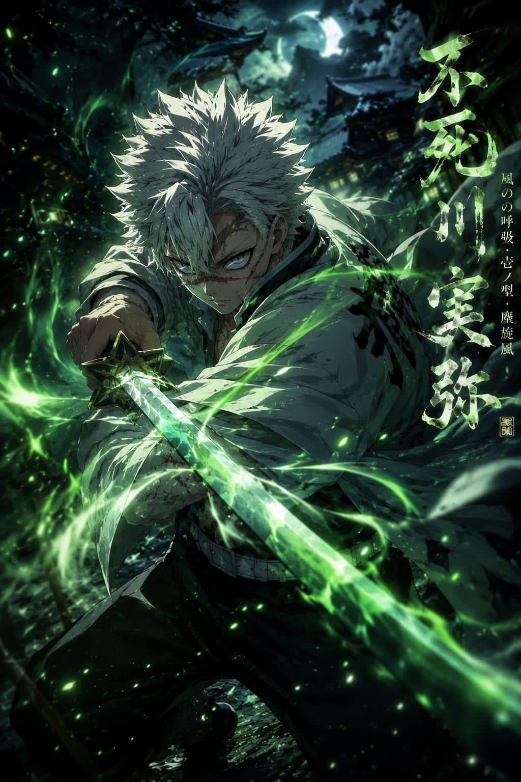 Sanemi Shinazugawa – Wind Hashira Unleashed | Demon Slayer 4K Wallpaper High Quality Wallpaper