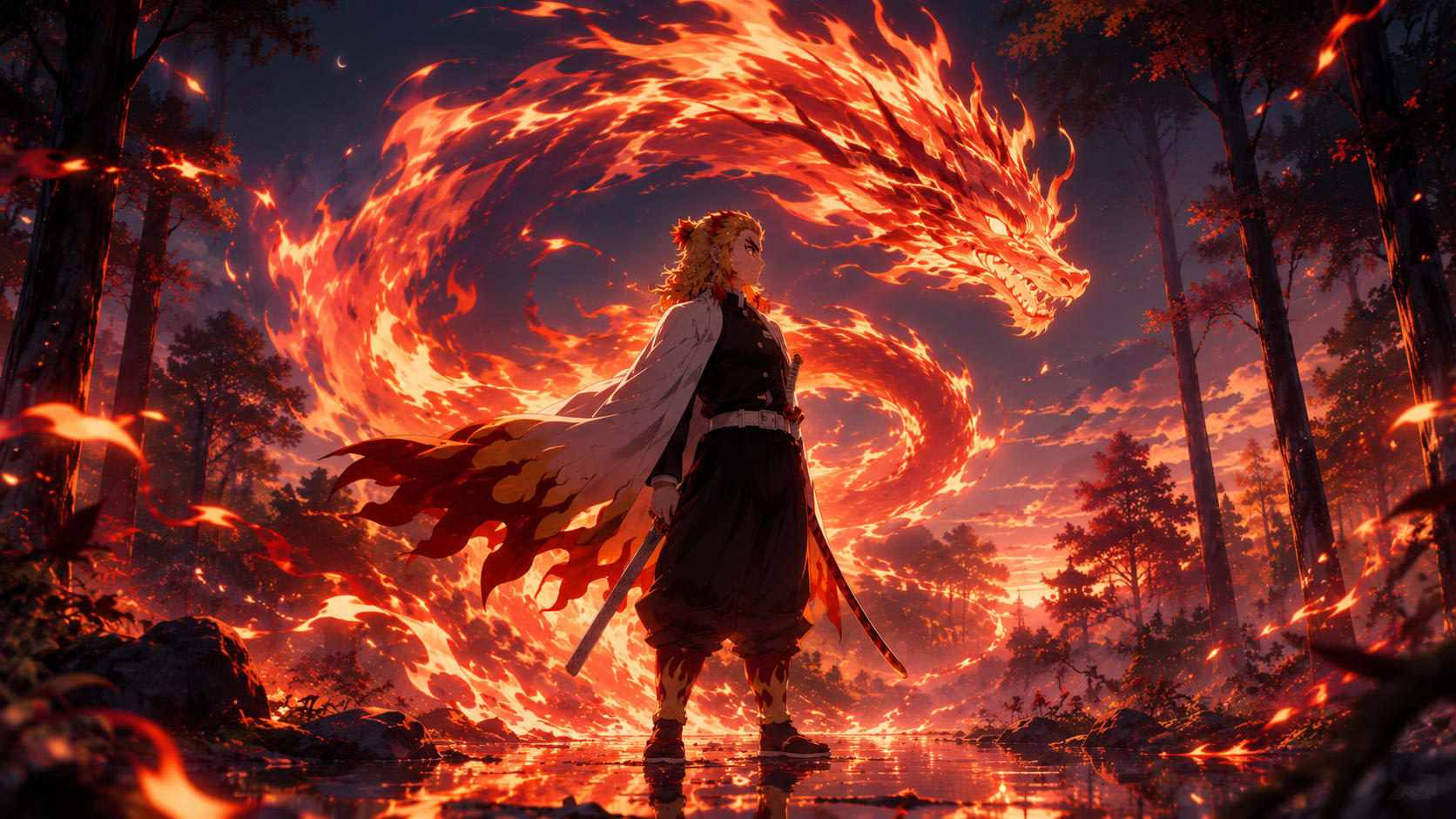 Rengoku – A Flame That Never Fades High Quality Wallpaper