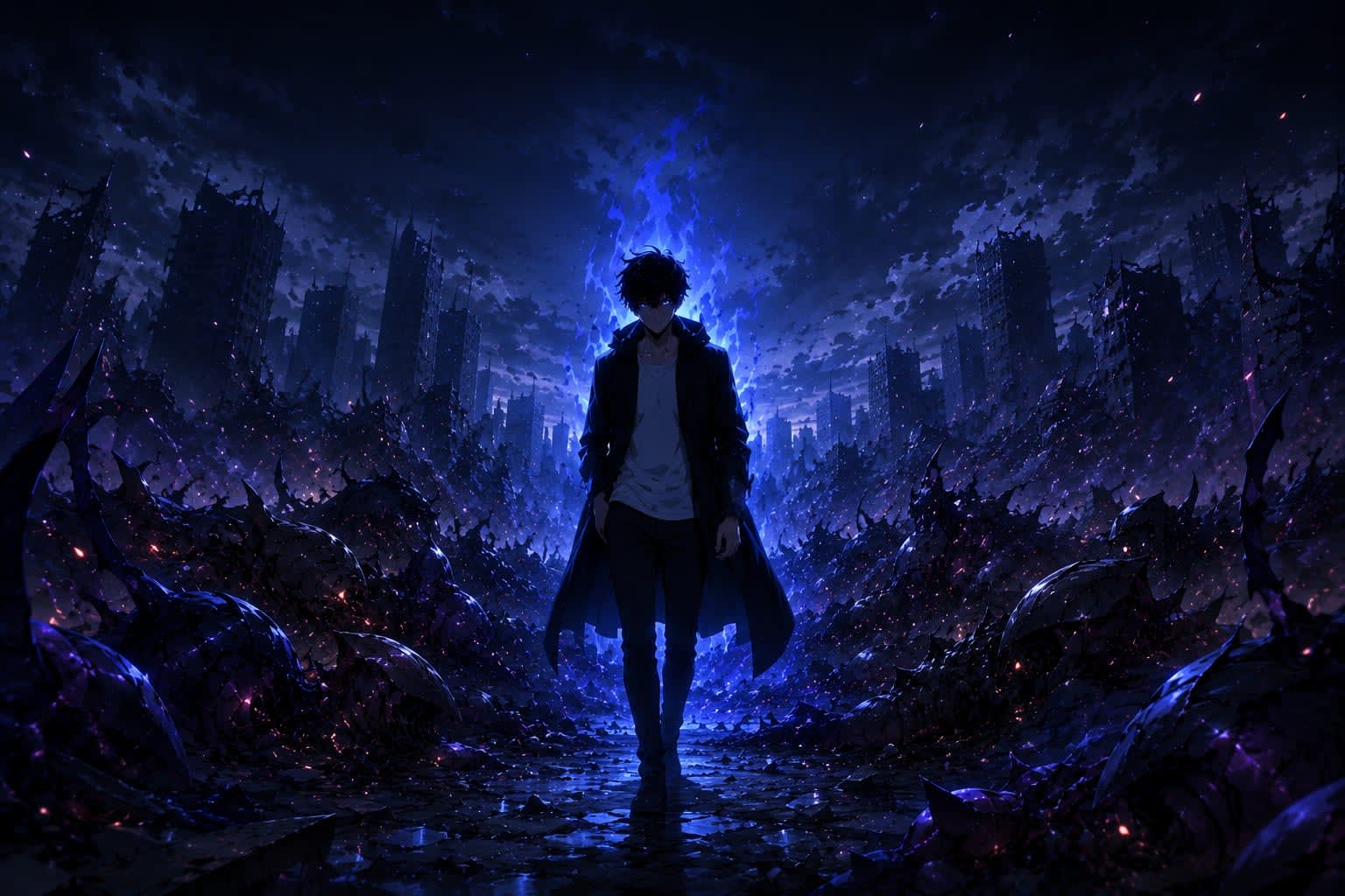 Sung Jinwoo – The Hunter Who Stood Alone | Solo Leveling 4K Wallpaper High Quality Wallpaper