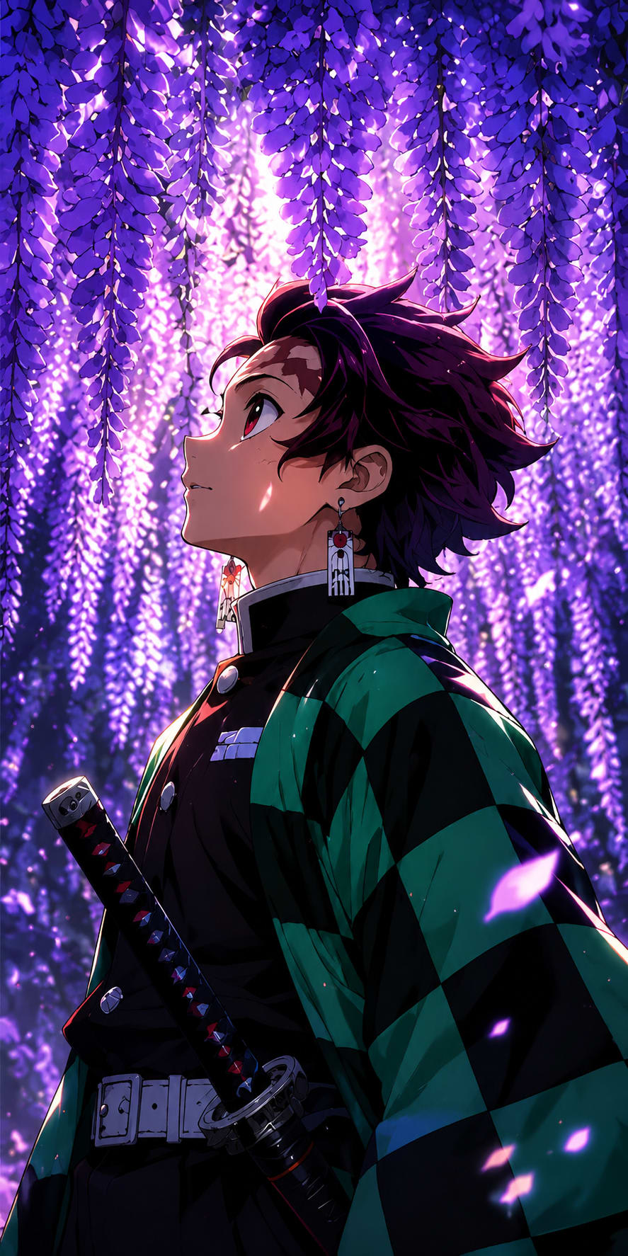 Demon Slayer Tanjiro Ultra HD Wisteria Wallpaper High Quality Wallpaper