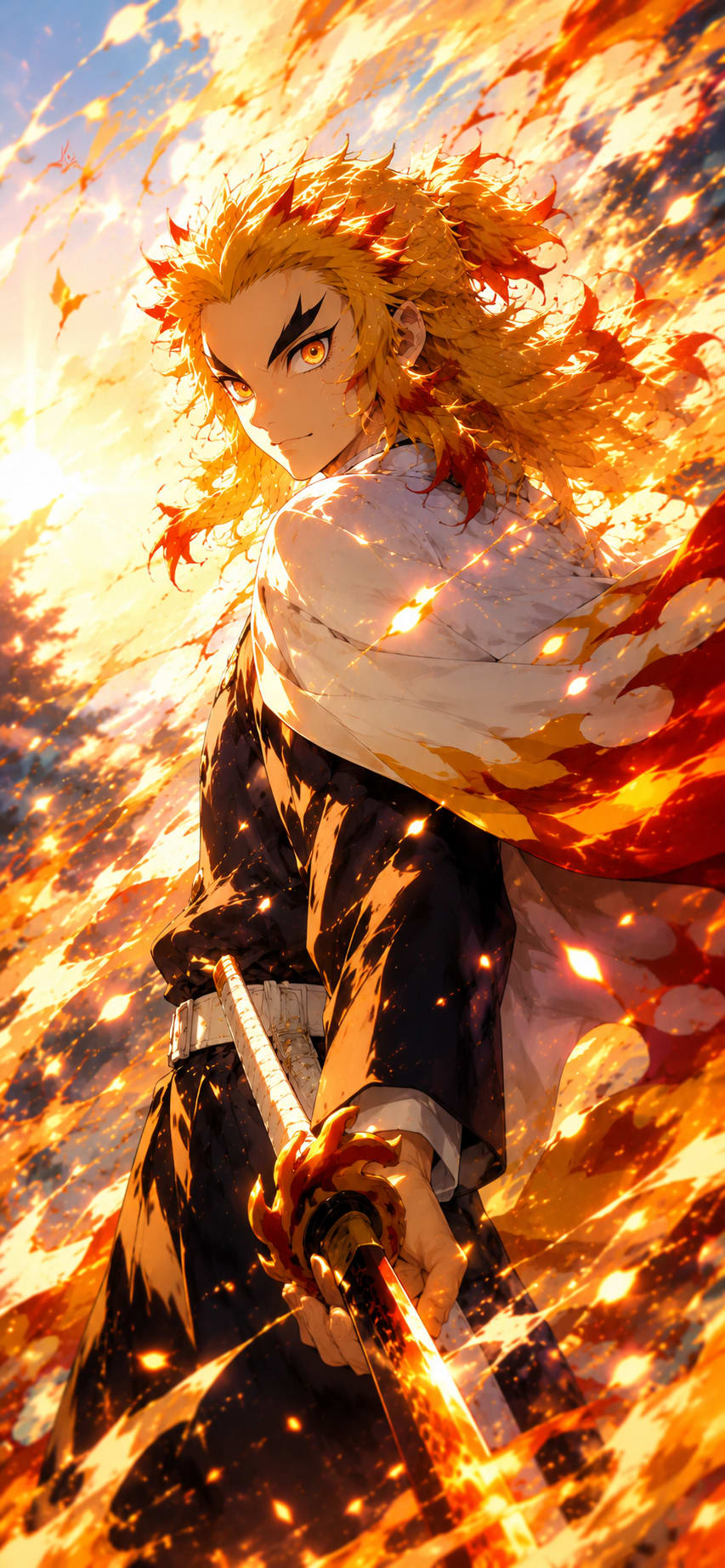 Rengoku Kyojuro 4K Anime Wallpaper for Mobile | Demon Slayer High Quality Wallpaper