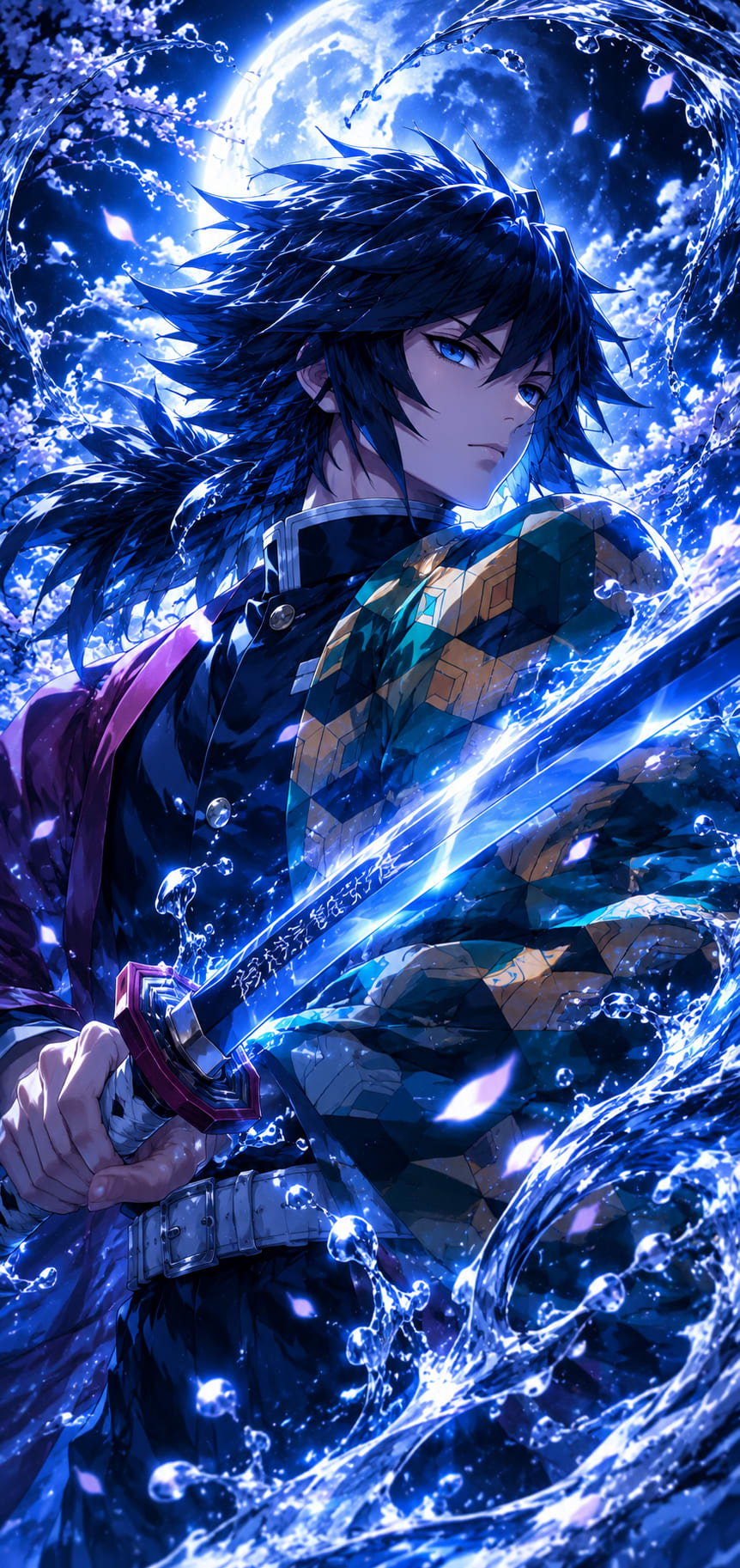 Giyu Tomioka Water Hashira 4K Anime Wallpaper for Mobile | Demon Slayer High Quality Wallpaper