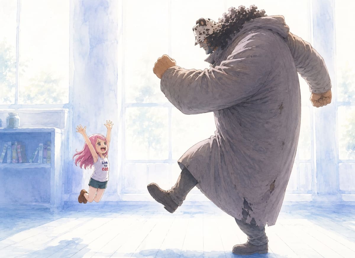 One Piece Kuma & Bonney Nika Dance High Quality Wallpaper