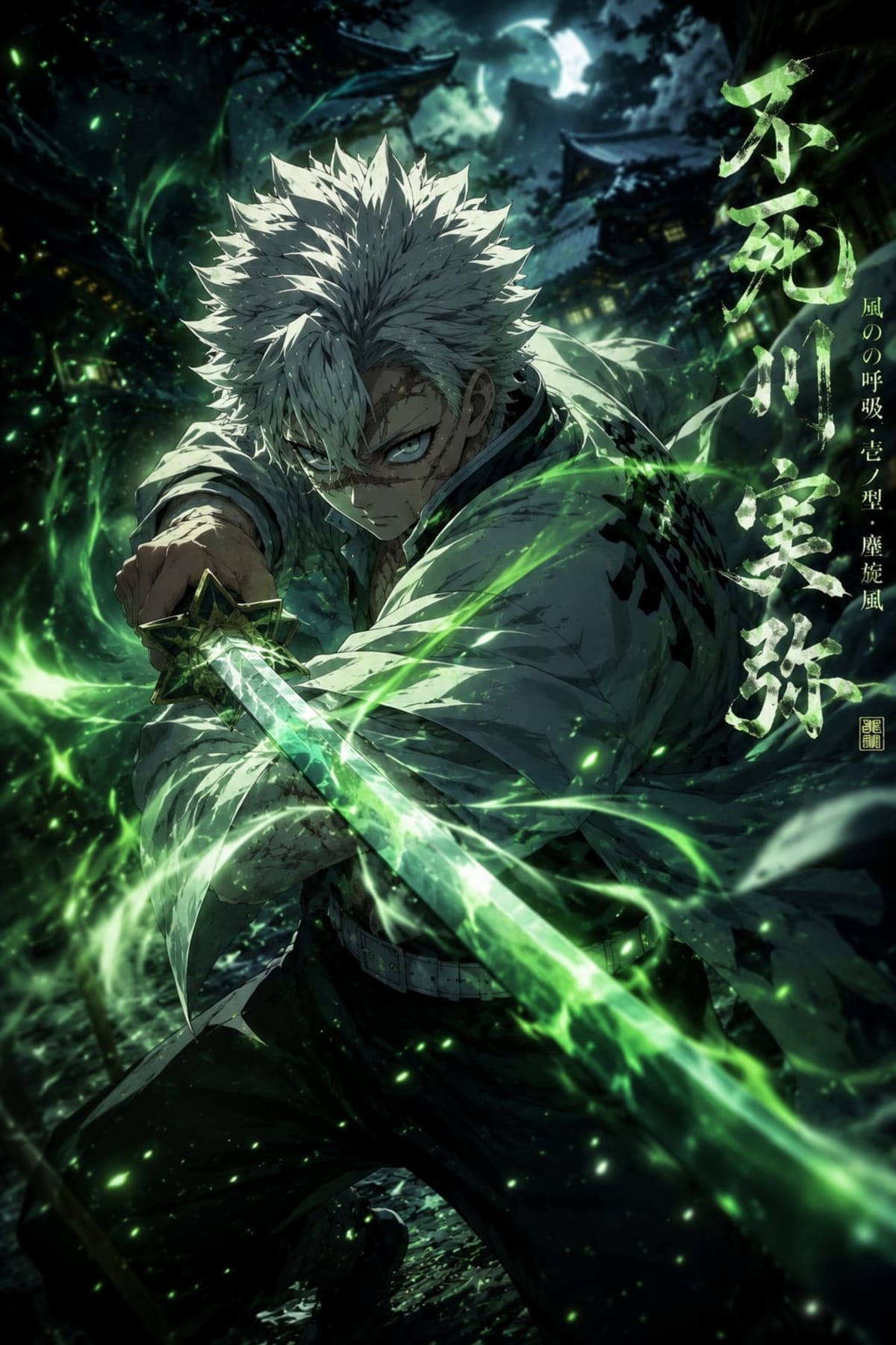Sanemi Shinazugawa – Wind Hashira Unleashed | Demon Slayer 4K Wallpaper High Quality Wallpaper
