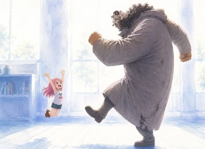 One Piece Kuma & Bonney Nika Dance High Quality Wallpaper