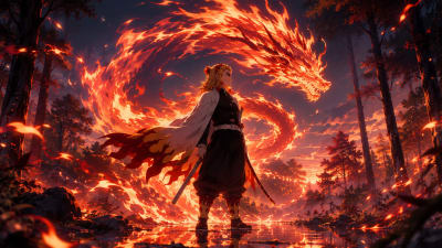 Rengoku – A Flame That Never Fades High Quality Wallpaper
