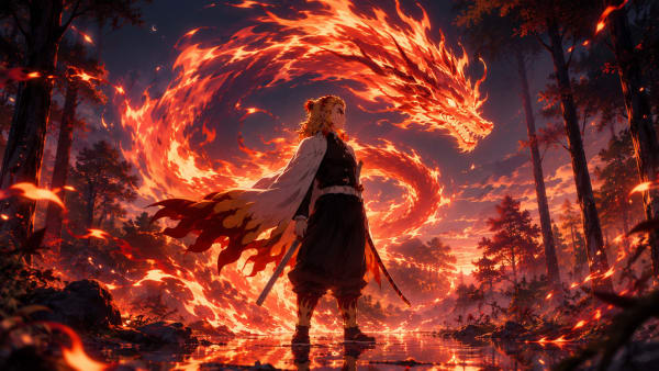 Rengoku – A Flame That Never Fades High Quality Wallpaper