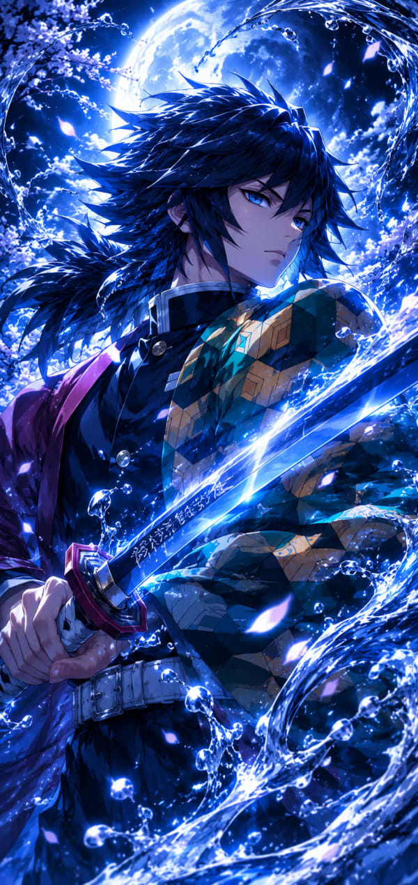 Giyu Tomioka Water Hashira 4K Anime Wallpaper for Mobile | Demon Slayer High Quality Wallpaper