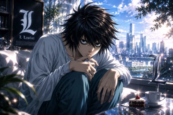 L Lawliet Anime For Wallpaper background for desktop and mobile devices