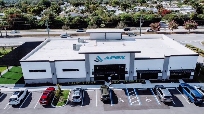 Aerial view of Apex Physical Therapy — home of SWFL Health and Hydration Fort Myers clinic at 7990 Summerlin Lakes Dr., Suite 100