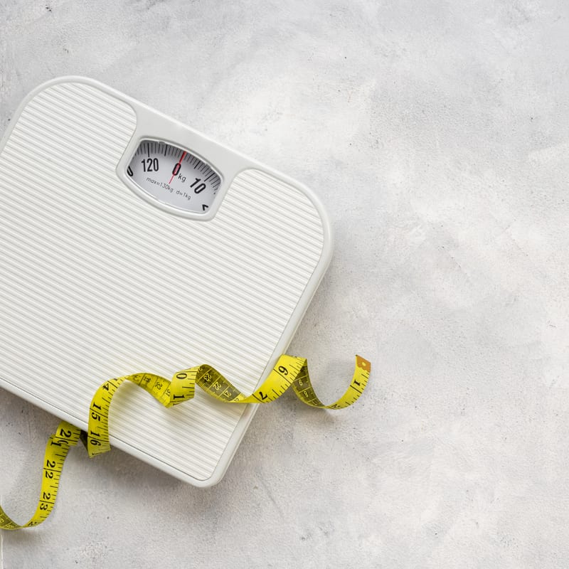 Weight scale and tape measure — Meta Boost IV therapy