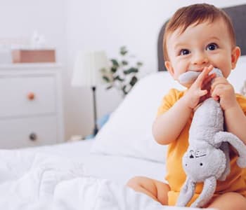 bébé réclame son doudou peluche objet transitionnel affection