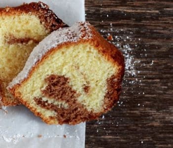 les bons goûters : le gâteau marbré léger