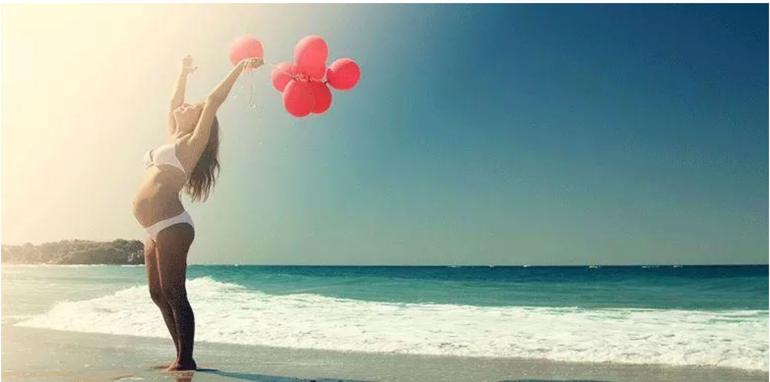 Enceinte à la plage