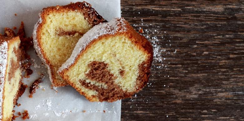 les bons goûters : le gâteau marbré léger