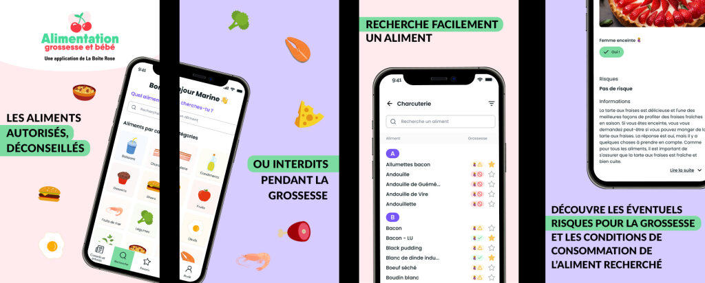 visuel application alimentation grossesse