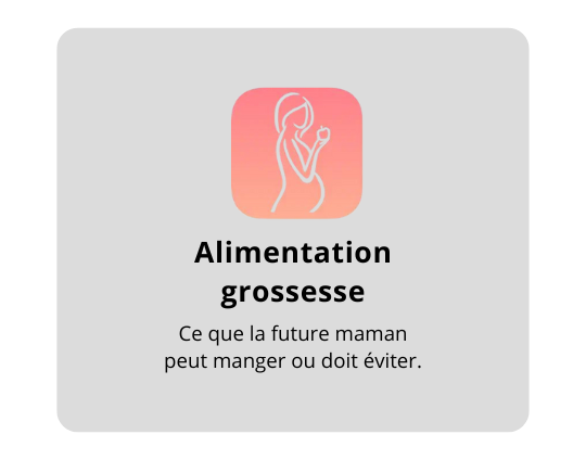 Appli alimentation grossesse