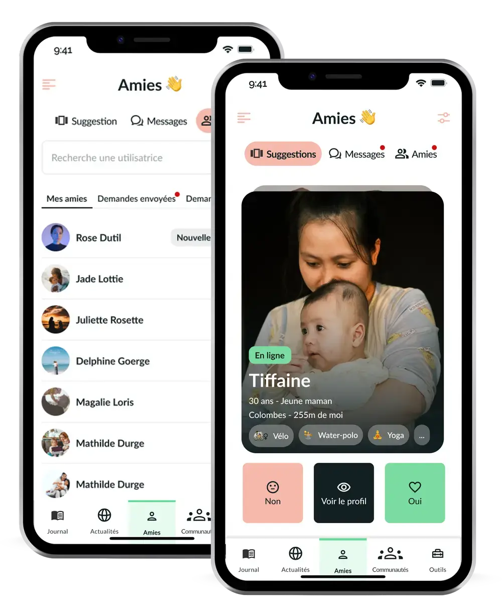 Aperçu de l'application yoomum