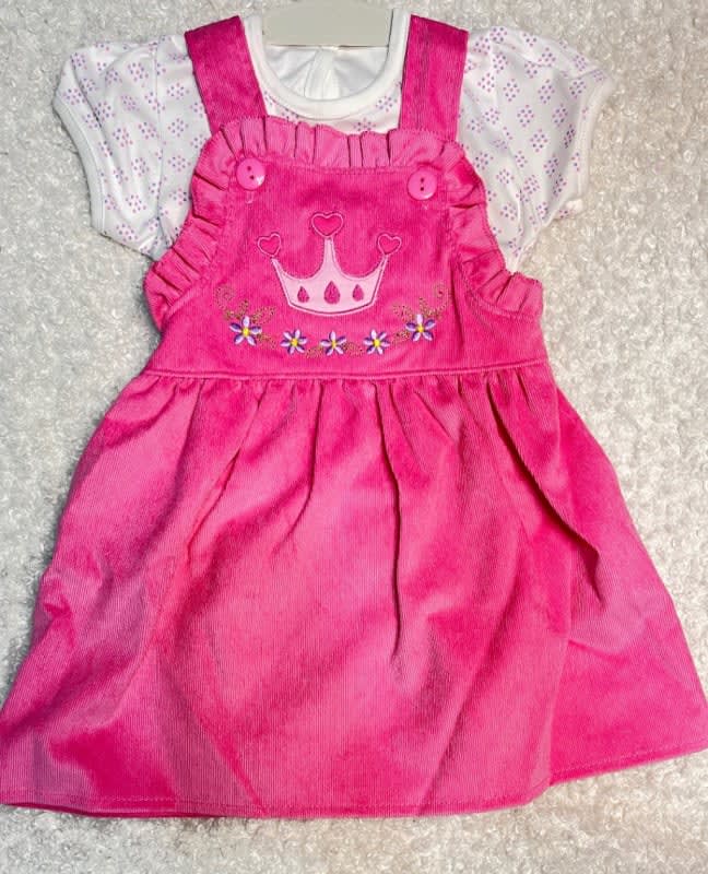 OVEROL VESTIDO CORDUROY T.4 - Rosa chicle