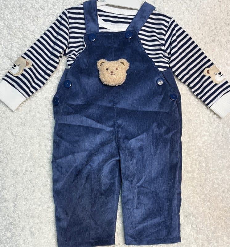CONJUNTO OVEROL CORDUROY AZUL - azul