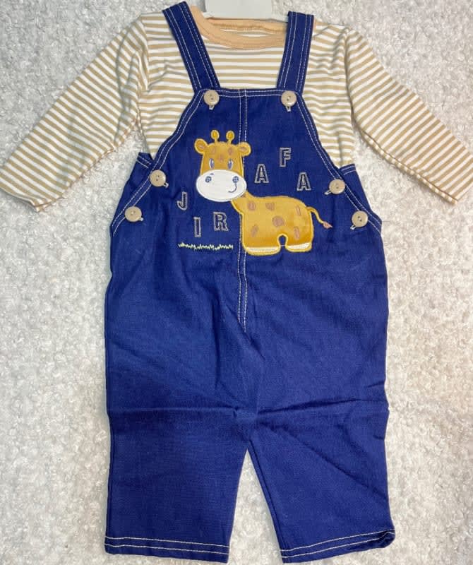 CONJUNTO OVEROL JEAN DINO - azul