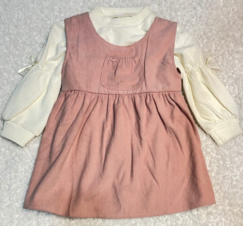 CONJUNTO VESTIDO CORDUROY  - Palo rosa