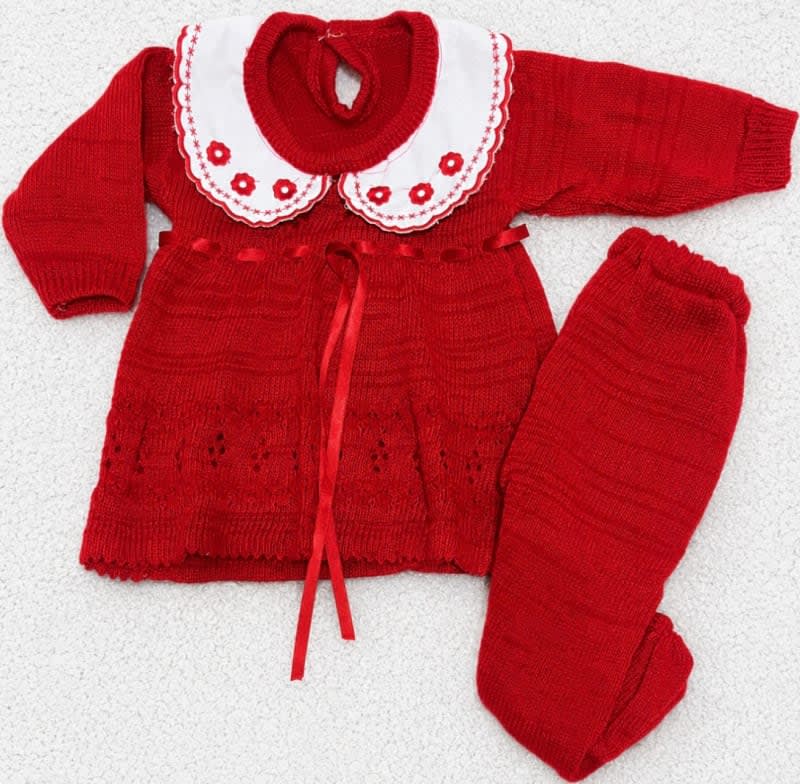 VESTIDO EN HILO  - rojo profundo
