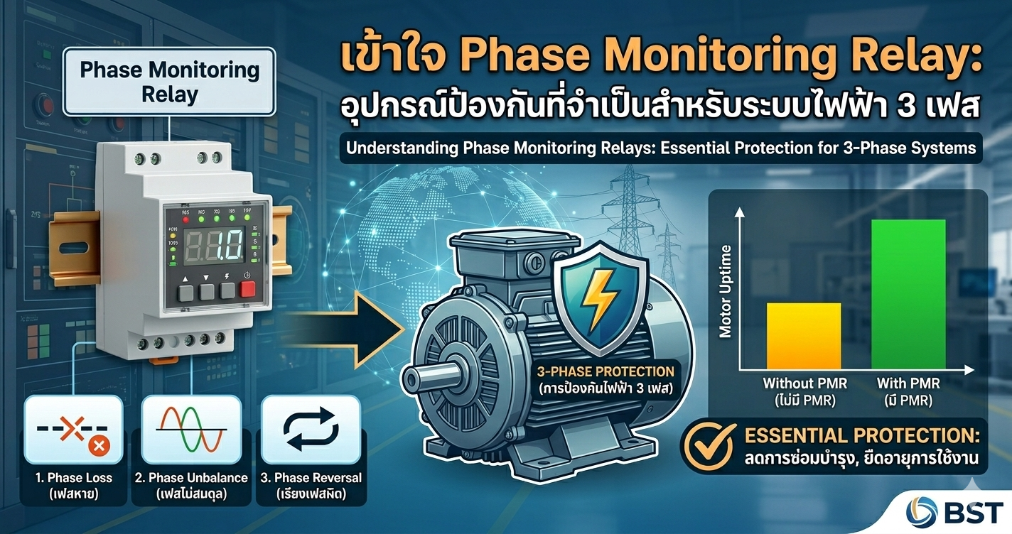 เข้าใจ Phase Monitoring Relay: อุปกรณ์ป้องกันที่จำเป็นสำหรับระบบไฟฟ้า 3 เฟส