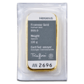 100 Gram Heraeus Cast Gold Bar