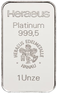 31.1 Grams Heraeus Platinum Bar