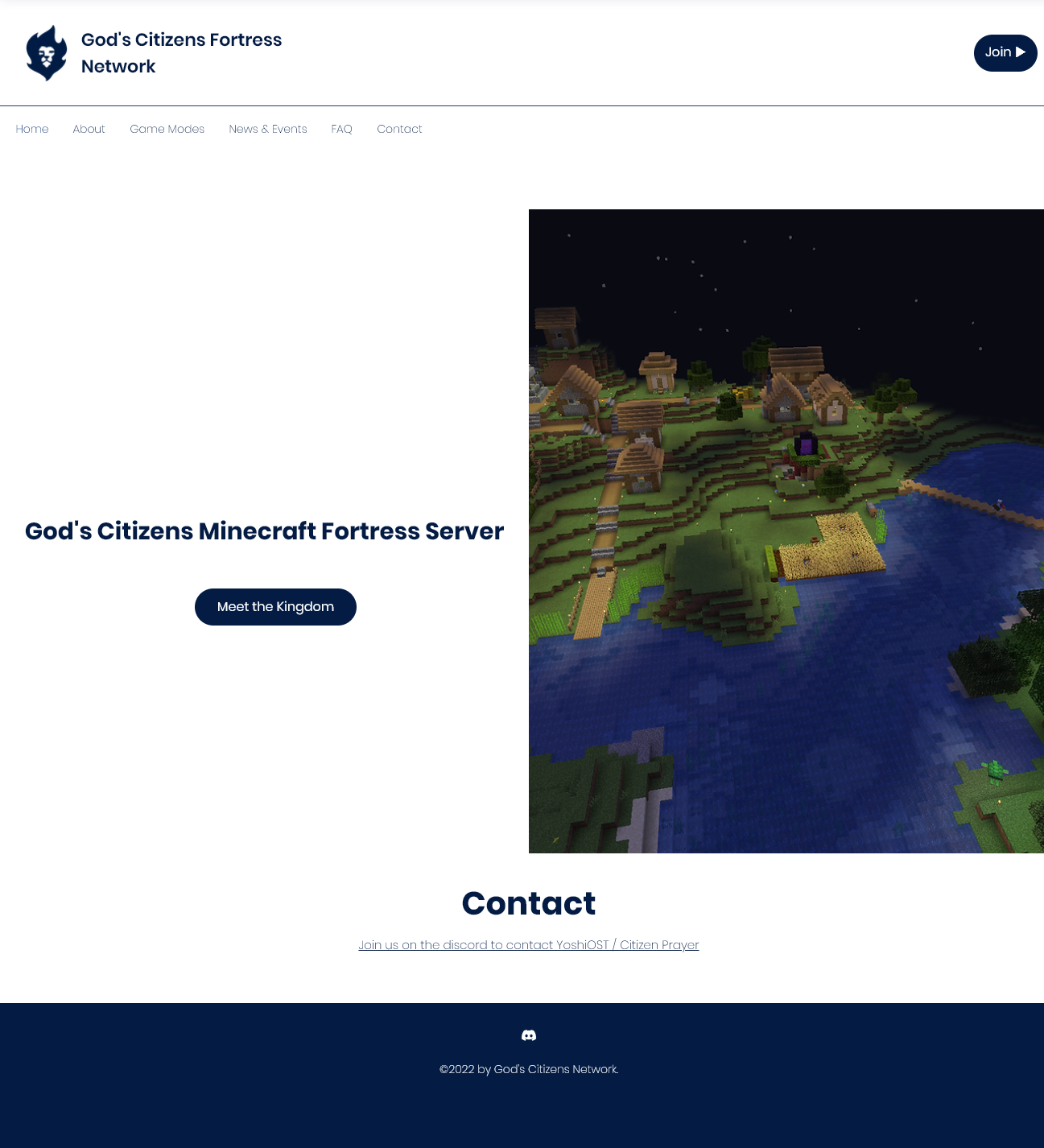 God's Citizens Fortress Minecraft Website