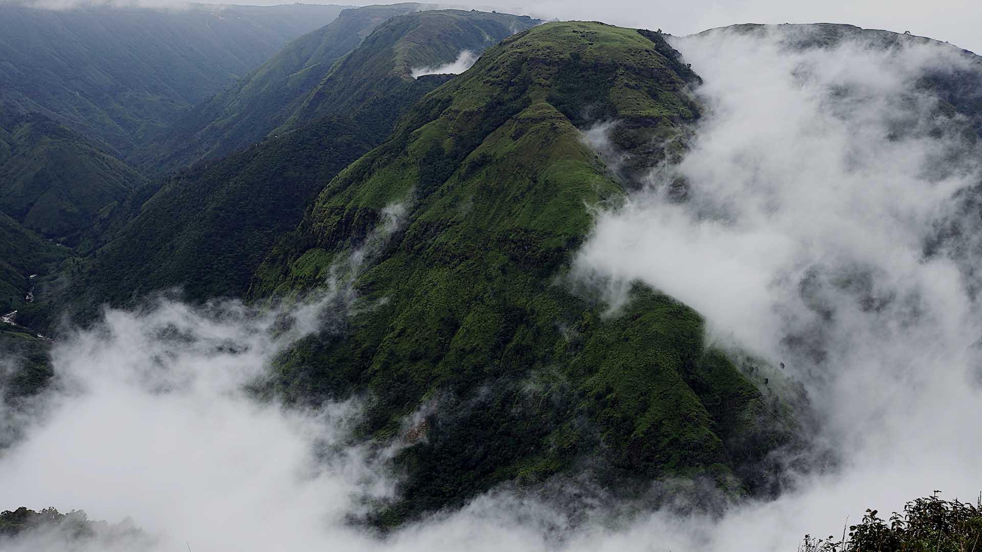 Meghalaya landscape — green hills and clouds