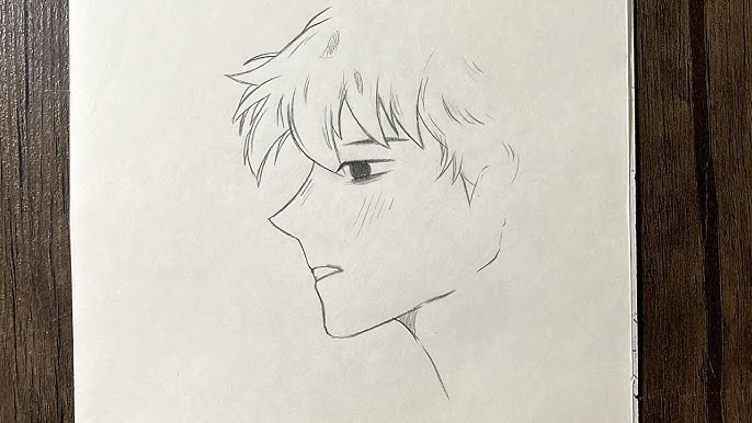 Beginner anime drawing attempts on paper