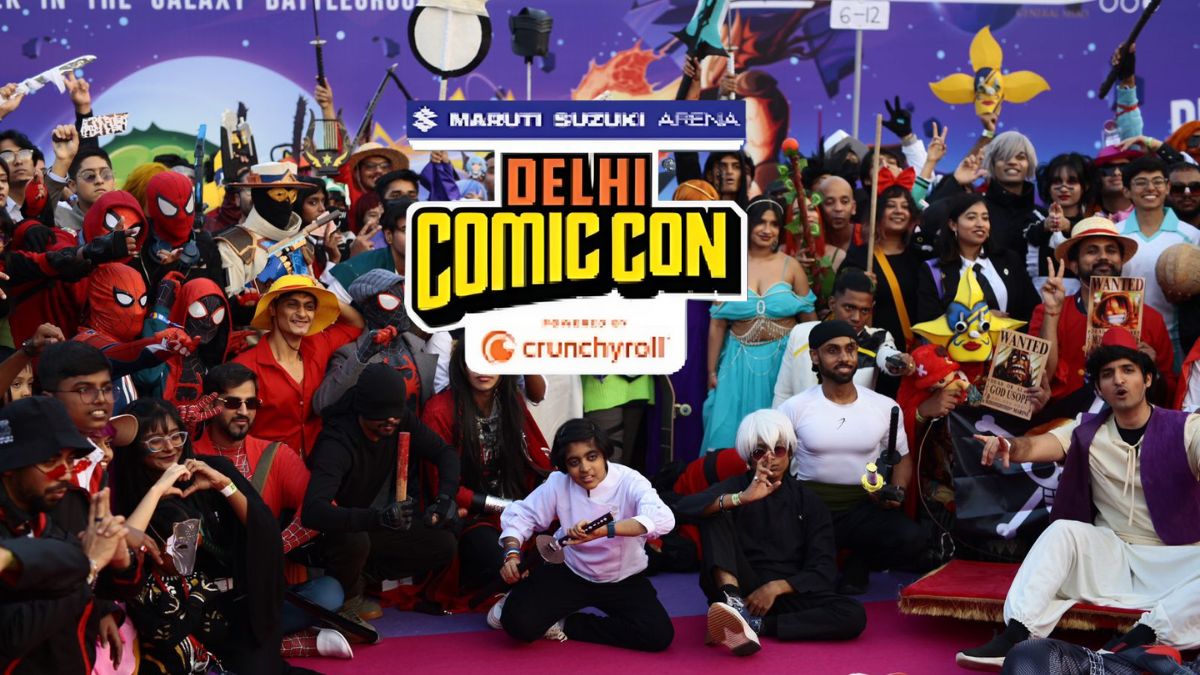 Anime convention crowd with cosplayers