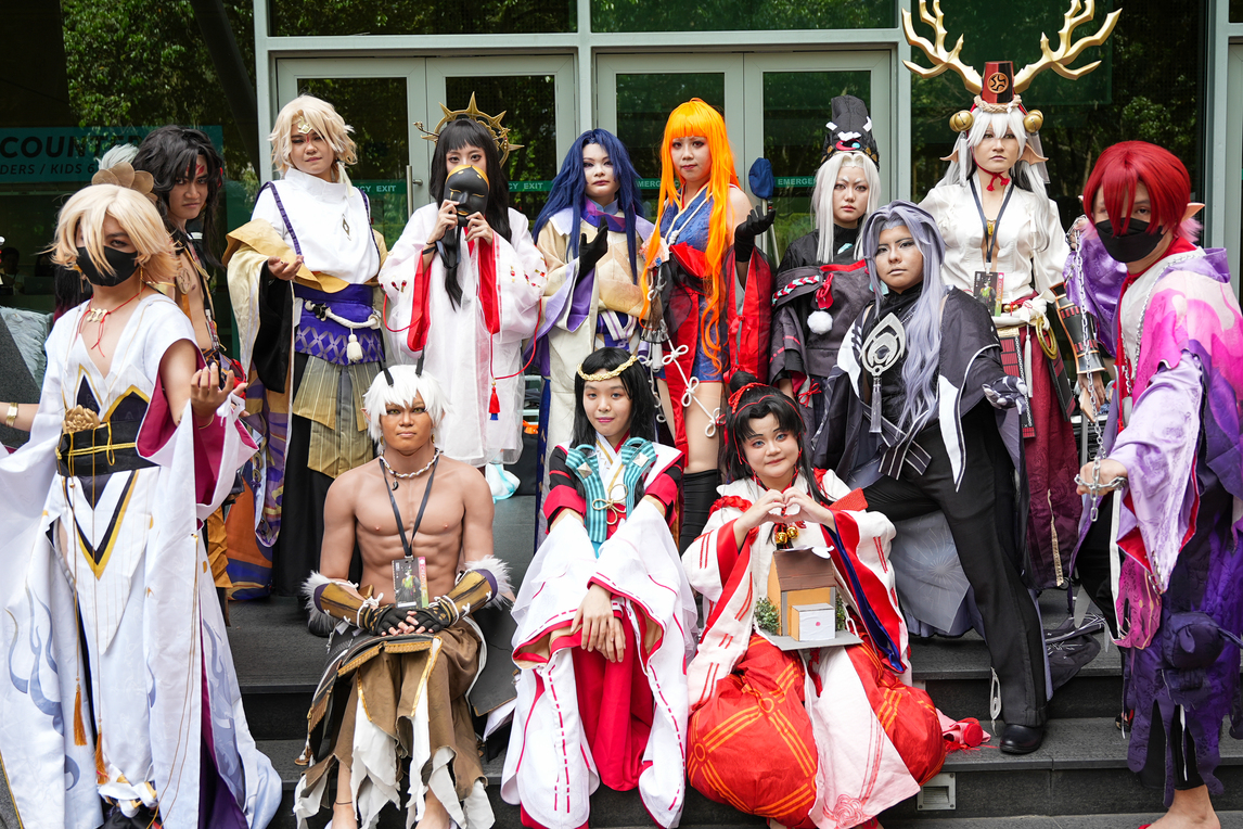 Creative cosplay costumes at convention