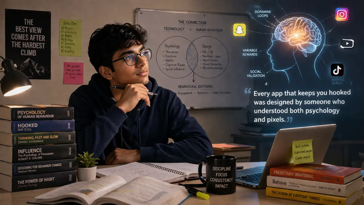 Person thinking about how technology and human behaviour connect
