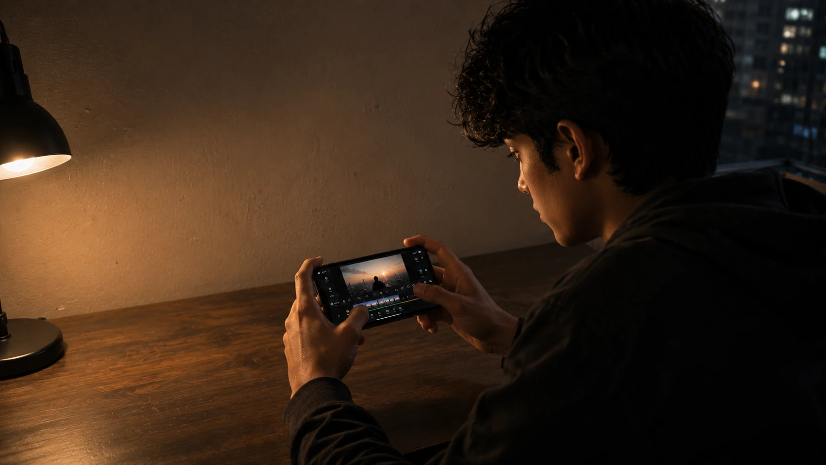 Phone video editing setup