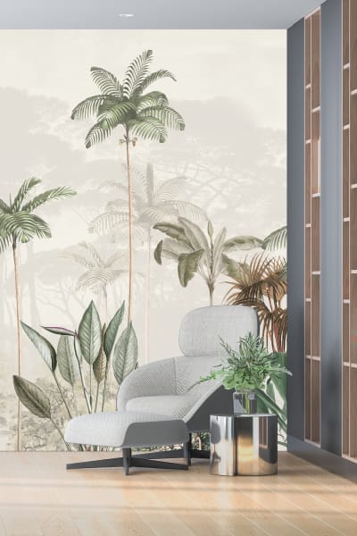 Muravie Soft Tropical Pattern 3D Wallpaper, Wall Decor – alternate view