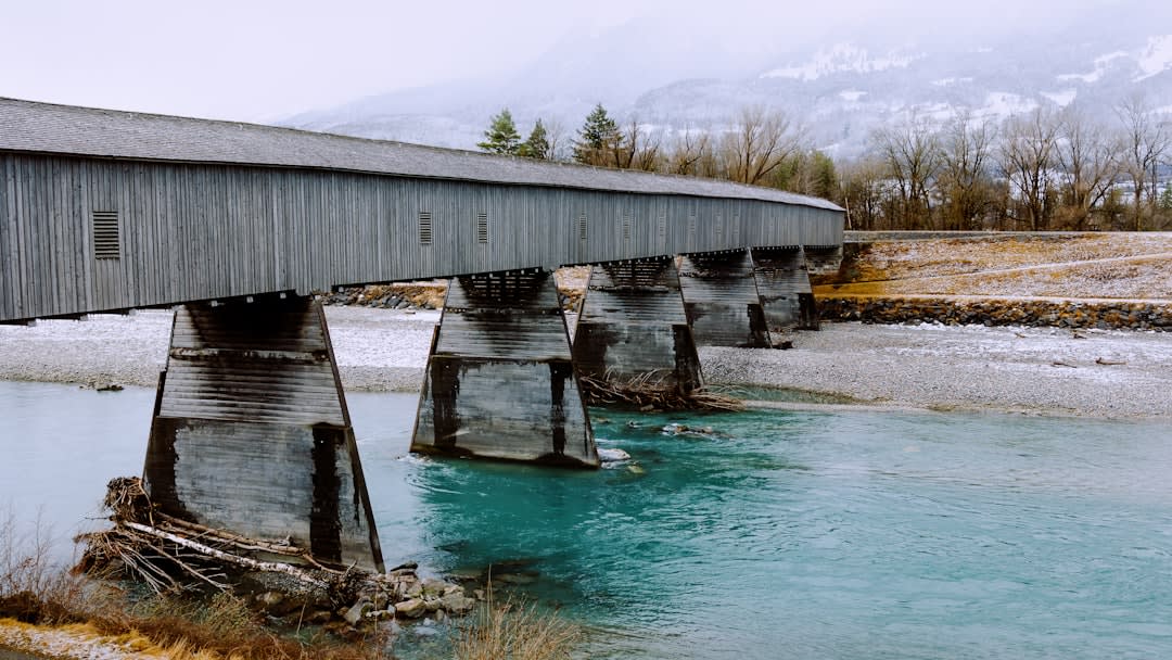 A bridge that is over a body of water