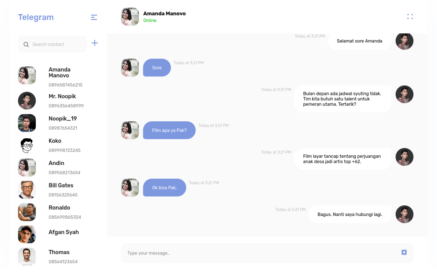 GitHub - noopik/telegram-clone: Telegram clone is a web site-based two ...