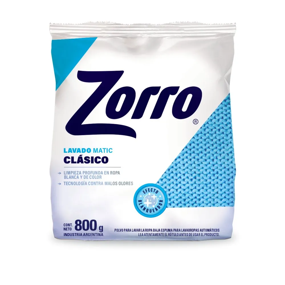 jabon en polvo zorro matic 400gs