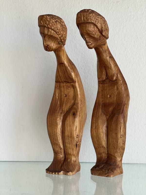 Vintage Hand Carved Wooden Body Sculptures