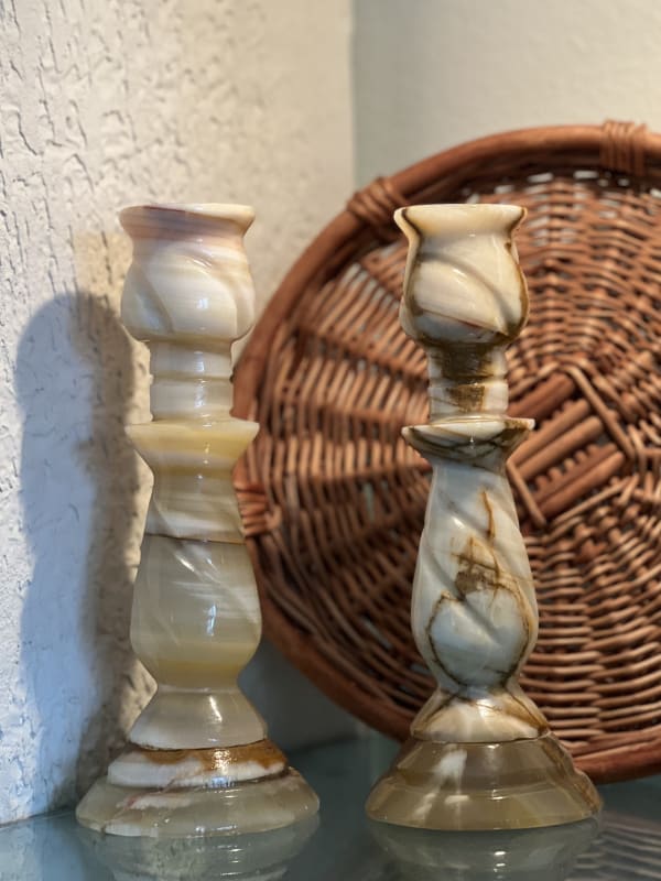 Onyx Candle Holders