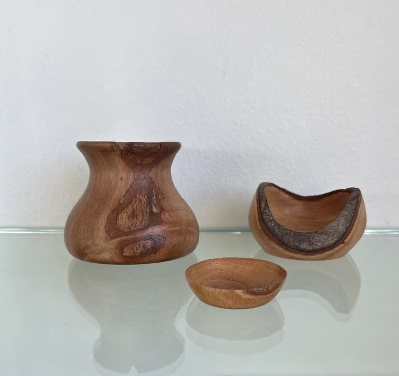 Hand Carved Carrot Wood Vessels
