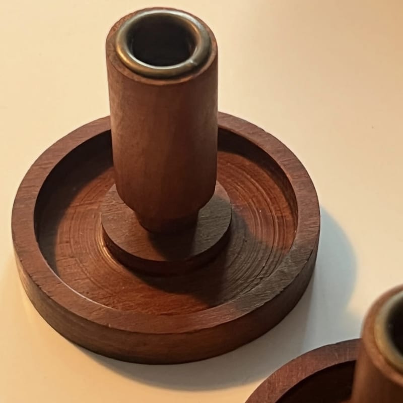 Danish Teakwood Candle Holders