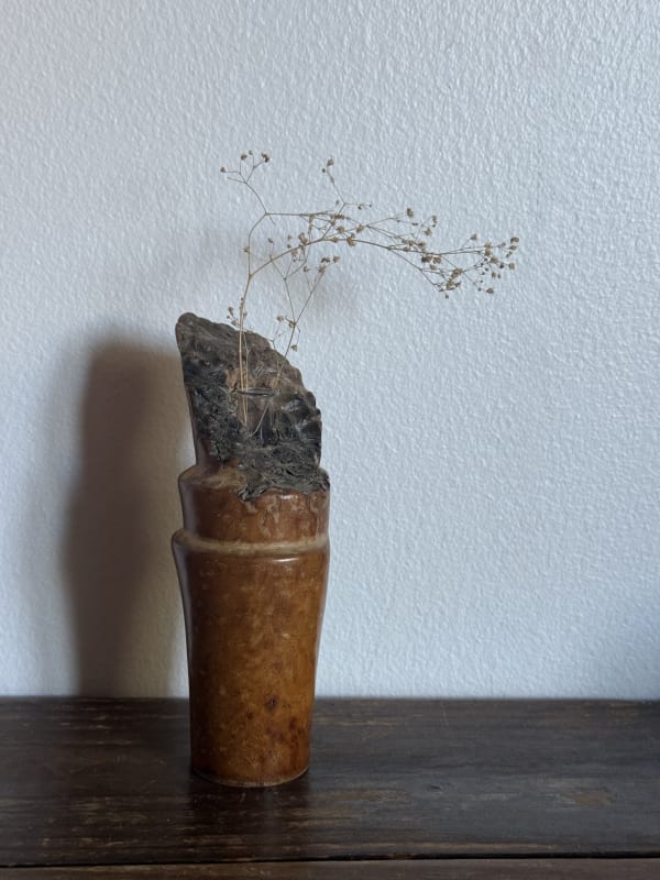 Handmade Burl Wood Bud Vase