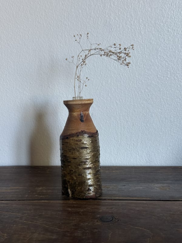 Handmade Wrapped Wood Bud Vase