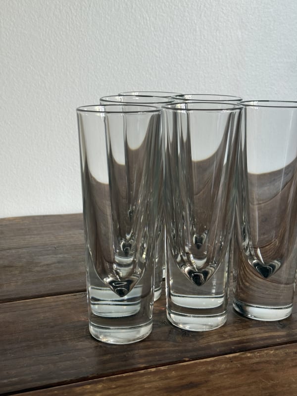 1980s Vintage Carlo Moretti Bullet Highball Glasses