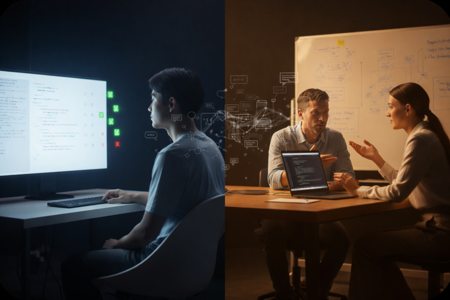 Coding Tests vs Real Interviews: What's Missing?